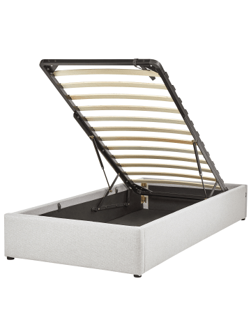 Beliani Einzelbett DINAN in Grau - (W) 97 x (H) 31 x (L) 214 cm