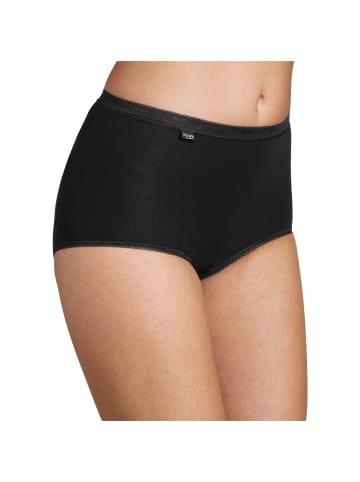 Sloggi Baumwolle, Single-Jersey Taillenslip 4er-Pack Basic+ in schwarz