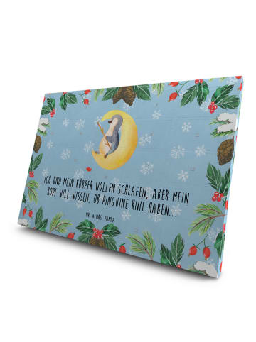 Mr. & Mrs. Panda Adventskalender Pinguin Mond mit Spruch in Eisblau