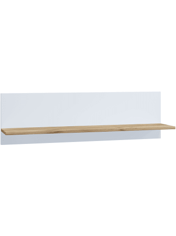 VCM  Holz Wandregal Hängeregal Wandboard Regal Usilo in Weiß / Honig-Eiche