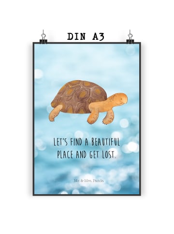 Mr. & Mrs. Panda Bild Schildkröte MHerzieren mit Spruch in OZeichenanblue