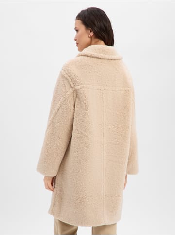 OPUS Teddyfellmantel Heddy in beige - 0001