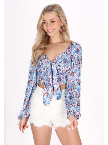 IZIA Women Blouse in blue multicolor