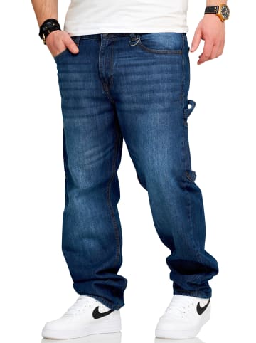 SOULSTAR Jeans - S2CHEB Lange Hose Carpenter Bermuda Regular-Fit Workwear in Denim Blue