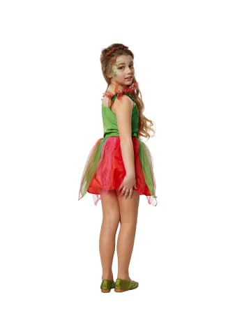 tectake Märchenhaftes Trägerkleid in Rot- und Grüntönen, rot/grün
