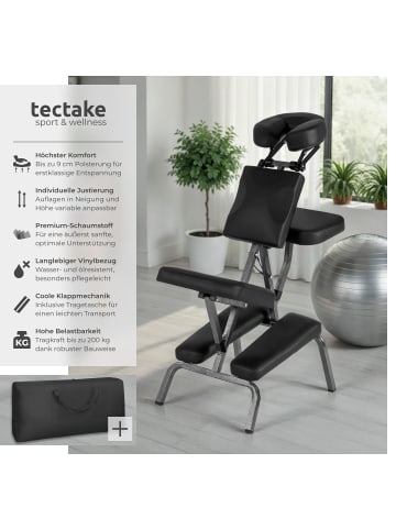 tectake Massagestuhl, klappbar, 80 x 50 x 105 cm, inklusive Tragetasche