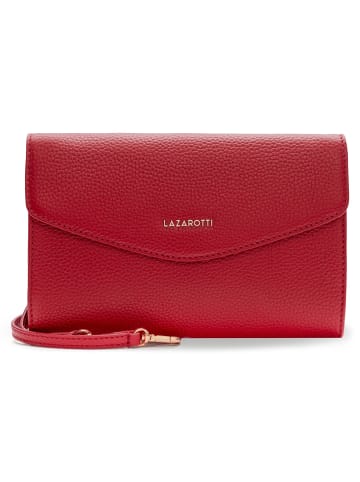 Lazarotti Bologna Leather Clutch Tasche Leder 23 cm in red