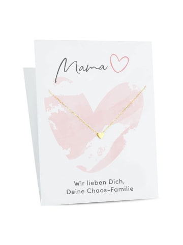 Himmelsflüsterer  Mutter-Halskette "Mama - wir lieben Dich, Deine Chaos Familie" - Gold
