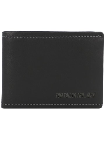 Tom Tailor Geldbörse RFID Schutz Leder 12.5 cm in black