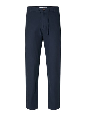 SELECTED HOMME Stoffhose / Chino SLHCOMFORT-BRODY LINEN comfort/relaxed in Blau