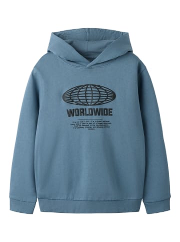 name it Nkmozias Hoodie Kapuzen-Sweatshirt in blue mirage