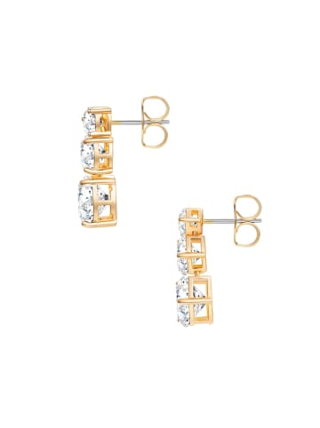 Lulu & Jane Ohrhänger aus Messing mit Zirkonia in gelbgold