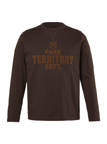 JP1880 Kurzarm T-Shirt in dunkelbraun