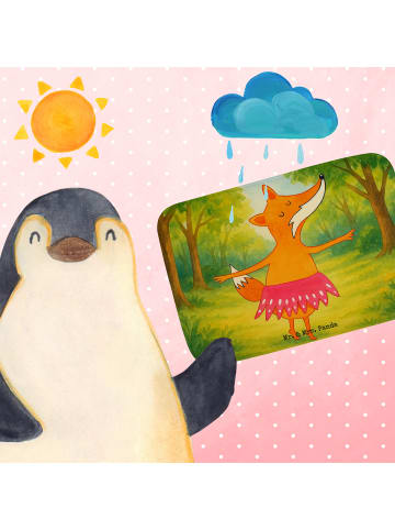 Mr. & Mrs. Panda Badematte Fuchs Ballerina Design ohne Spruch in Weiß