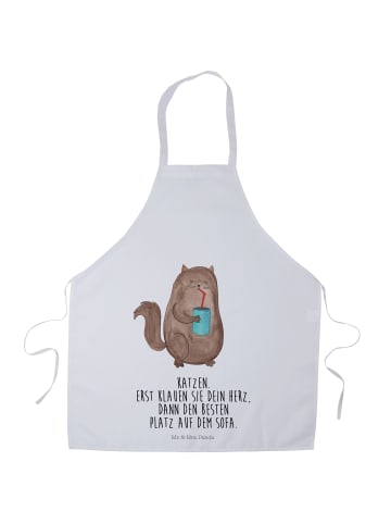 Mr. & Mrs. Panda Schürze Katze Dose mit Spruch in Weiß