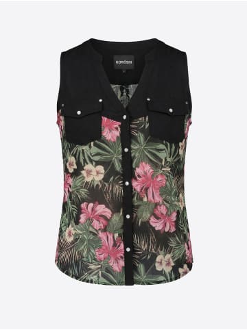 KOROSHI Ärmellose, bedruckte Damenbluse in bunt
