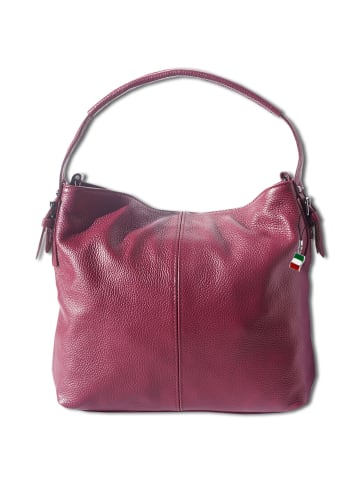 Florence Florence Schultertasche, Shopper Leder rot, bordeaux ca. 34cm breit