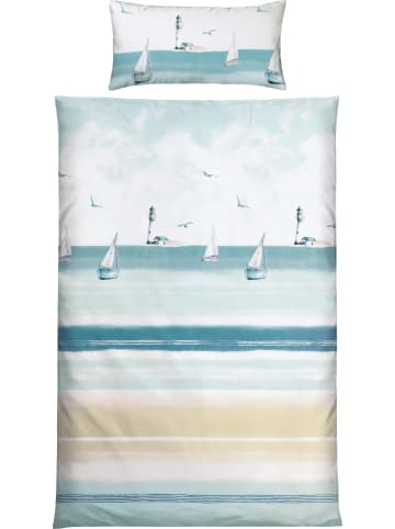 REDBEST Renforcé Bettwäsche in blau-beige