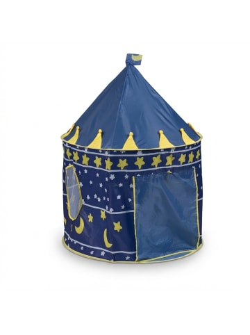 Spielzelt "Mond" in Blau/ Gelb -  (H)135 x Ø 100 cm