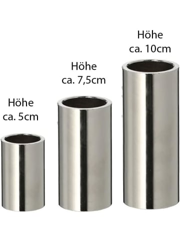 Novaliv Novaliv Stabkerzenhalter magnetisch Metall Silber 2,5x5cm mit Stabkerz in Silber