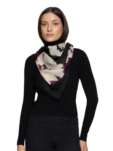 Betty Barclay Tuch mit Blumenprint in Cream/Dark Red