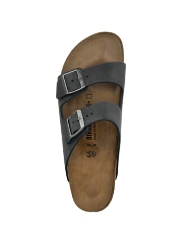 Birkenstock Sandale Arizona Nubukleder schmal in schwarz