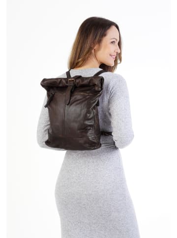 Forty degrees Rucksack echt Leder in dunkelbraun