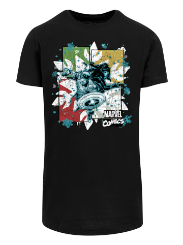 F4NT4STIC Long Cut T-Shirt Marvel Christmas Black Widow in schwarz