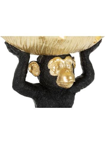 Mauro Ferretti Affe mit Aufbewahrungsfach aus schwarzem und Kunstharz, 25,2 x 21 x 24 cm