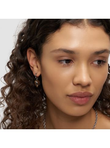 LIEBESKIND BERLIN Creolen Metal Heart in bicolor silber/gold