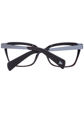Yohji Yamamoto Unisex Optische Fassungen Rechtwinklig Braun