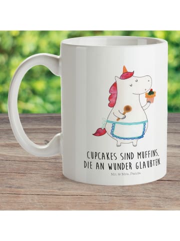 Mr. & Mrs. Panda Tasse Einhorn Küche mit Spruch in Weiß