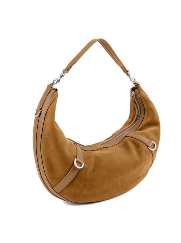 Les Visionnaires Enya Schultertasche Leder 46 cm golden brown - caramel