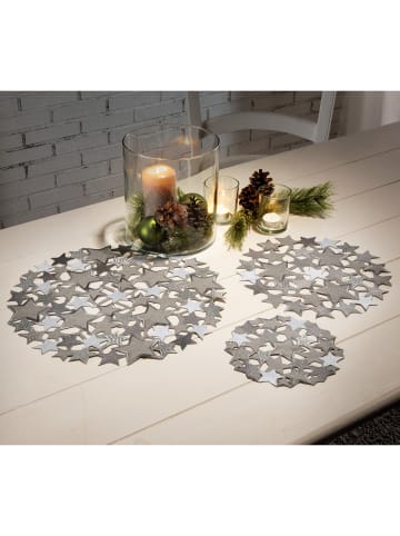 REDBEST Jacquard Aufleger 2er-Set in silber