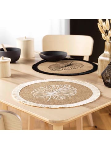 Douceur d’Intérieur Platzset aus Jute MOGADOR, 1 St. in Beige, Ø 38 cm