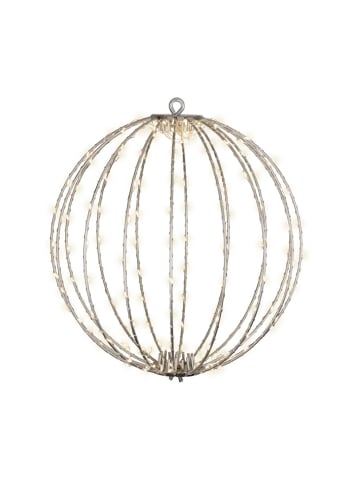 MARELIDA LED Leuchtkugel Drahtkugel faltbar 8 Modi Timer D: 38cm weiß