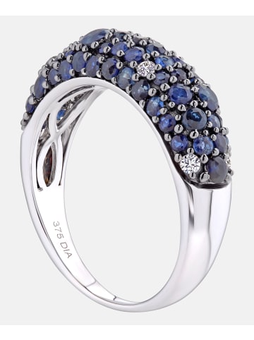 Diamant L'éternel Eternity-Ring aus 375 Weißgold mit Diamant mit Saphir