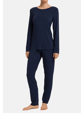 Hanro Pyjama Natural Elegance in Deep navy