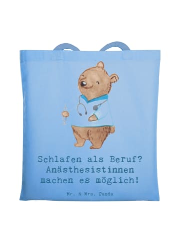 Mr. & Mrs. Panda Beutel Anästhesistin Freude mit Spruch in Sky Blue