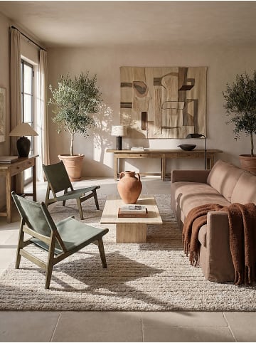 KADIMA DESIGN Shaggy-Teppich Streifen weich wohnlich Wohnzimmer Schlafzimmer in Beige
