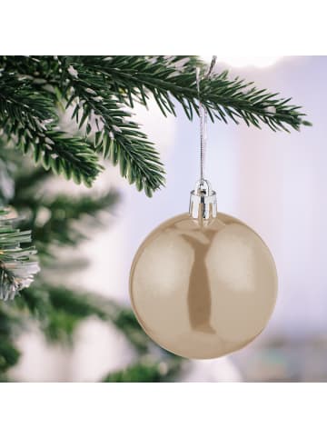 relaxdays 50-tlg. Weihnachtskugeln Set in Champagner