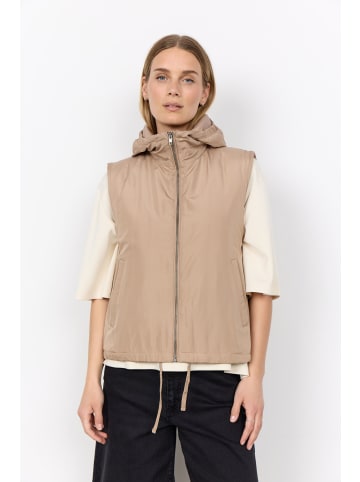 soyaconcept SC-FENYA 79 Weste mit Kapuze und Reißverschluss in Camel