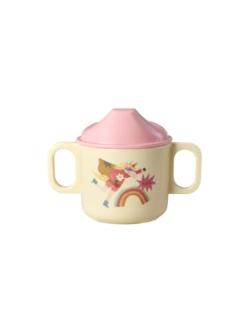 Rice Melamin Handle Baby Cup Hero in pink