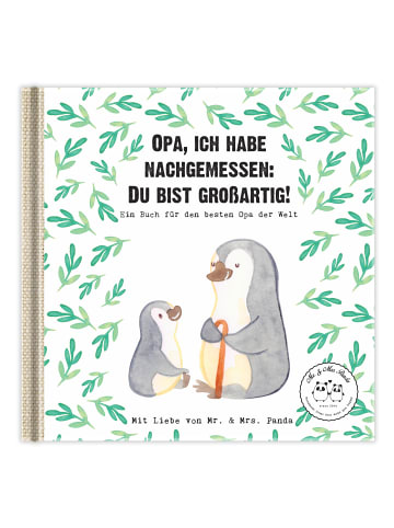 Mr. & Mrs. Panda Geschenkbuch Opa, ich habe nachgemessen: Du bis... in Weiß