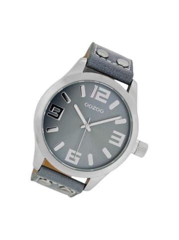 Oozoo Armbanduhr Oozoo Timepieces grau extra groß (ca. 46mm)