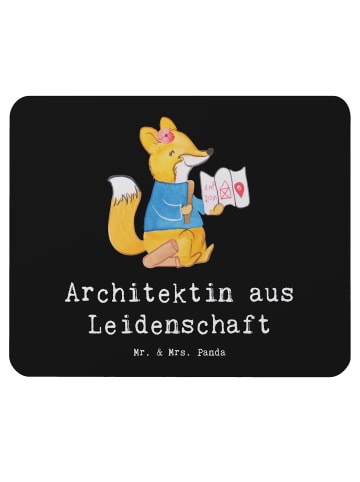 Mr. & Mrs. Panda Mousepad Architektin Leidenschaft mit Spruch in Schwarz