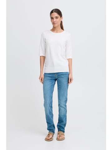 PULZ Jeans Strickpullover PZSARA Regular fit in Blanc de Blanc