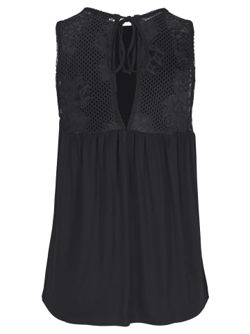 LASCANA Strandtop in schwarz