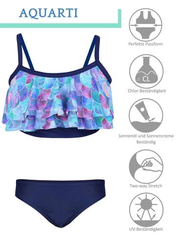 Aquarti Mädchen Bikini Set Zweiteilig Bikinislip Bustier in rosa/lila