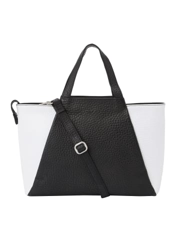 VLD VOi Leather Design Hirsch Shopper Tasche Leder 31.5 cm schwarz-weiss